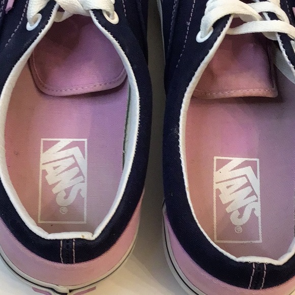 VANS BLACK AND PINK OFF THE WALL LOW TOP SNEAKERS SZ MENS 8 WOMEN 9.5 - Picture 9 of 11